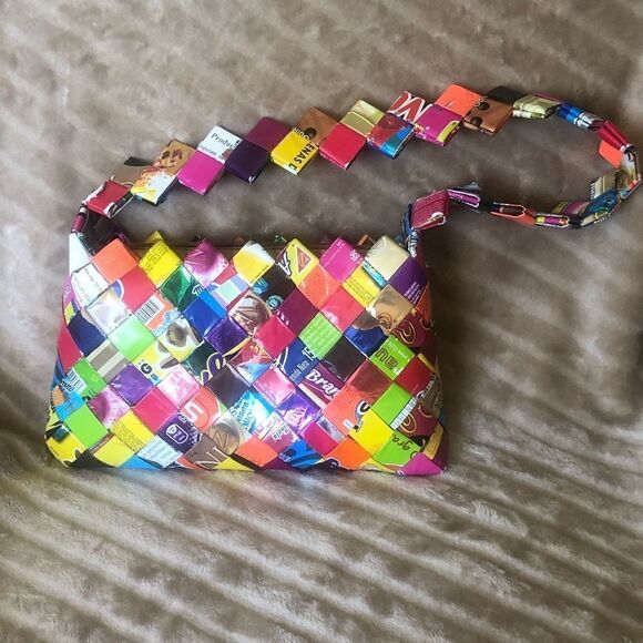 One of a kind candy wrapper handbag. - Picture 2 of 5